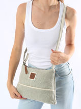Cross Body Tas Naturel Le voyage en panier Beige naturel PM808-vue-porte